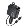 Cargador para carro con cable retráctil Yesido Y71 de 125W con pantalla de voltaje y adaptador Lightning