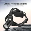 Linterna de cabeza recargable de alto brillo Yesido TC13 con zoom, sensor de movimiento y 3 modos