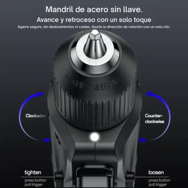 Taladro inalámbrico Yesido EC36 mandril sin llave Mandril de acero sin llave del taladro inalámbrico recargable Yesido EC36 con avance y retroceso