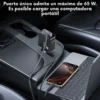 Cable retráctil USB-C de hasta 65W del cargador para carro Yesido Y71 conectado a un celular