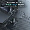 Cargador para carro Yesido Y59 cargando una laptop y un celular al mismo tiempo con 200W