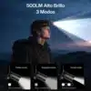 Linterna de cabeza recargable Yesido TC13 de 500 lúmenes con modos alto, bajo y estroboscópico