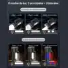6 modos de luz de la linterna de mano recargable Yesido TC12: alta, baja, estroboscópica y advertencia rojo/azul