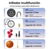 Arrancador de batería para carro Yesido VC13 - inflador multifunción Modos del inflador Yesido VC13 para carros, motos, bicicletas, globos y balones con sus boquillas