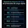 Protocolos de carga rápida PD, QC, PPS, AFC y SCP del cargador para carro Yesido Y59