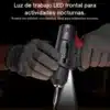 Taladro inalámbrico Yesido EC36 luz LED Taladro inalámbrico recargable Yesido EC36 con luz LED frontal atornillando en un lugar oscuro