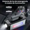 Arrancador de batería para carro Yesido VC13 - luz de emergencia Linterna LED de emergencia con 4 modos y luz roja y azul del arrancador Yesido VC13