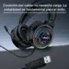 Audífonos gamer USB Yesido EK06 con conector USB-A, sin batería ni carga