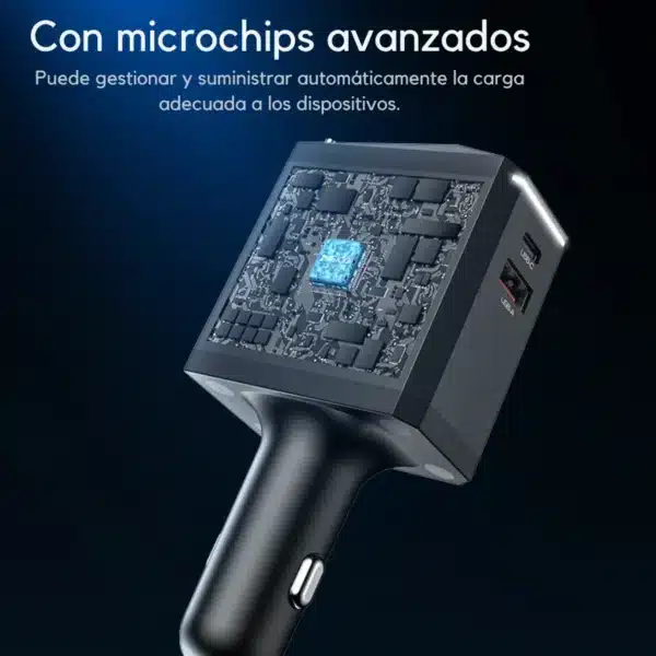 Chip inteligente que distribuye la carga en el cargador para carro Yesido Y71