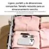 Balanza digital para maletas Yesido MG41 compacta junto a un celular dentro de una maleta
