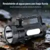 Linterna de mano recargable Yesido TC12 bajo la lluvia, estructura sellada con lente de vidrio