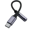 Adaptador audífonos 3.5mm a USB Tipo C de 12mm Toocki  – Sonido Hi-Fi, Cable Trenzado, Compatible con Todos los Dispositivos USB-C