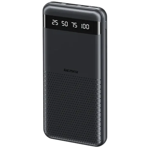 Power bank Remax RPP-10 negro con pantalla digital LED de nivel de batería