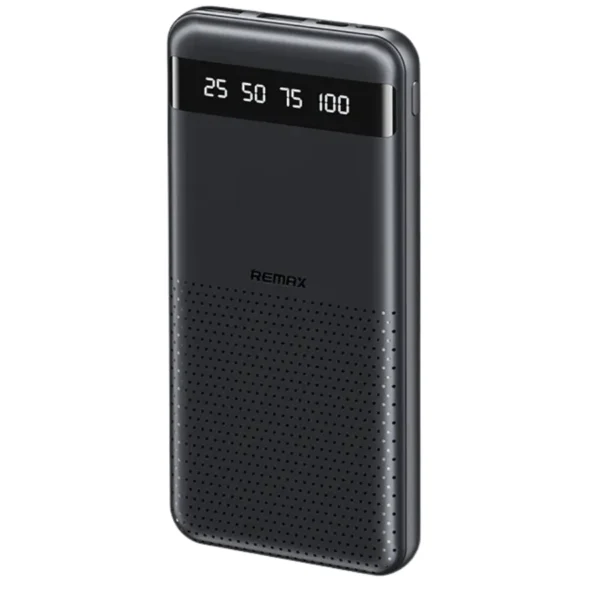 Power bank Remax RPP-10 negro con pantalla digital LED de nivel de batería