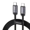 Cable Tipo-C a Tipo-C 100W con luz LED Toocki color gris de 2 metros