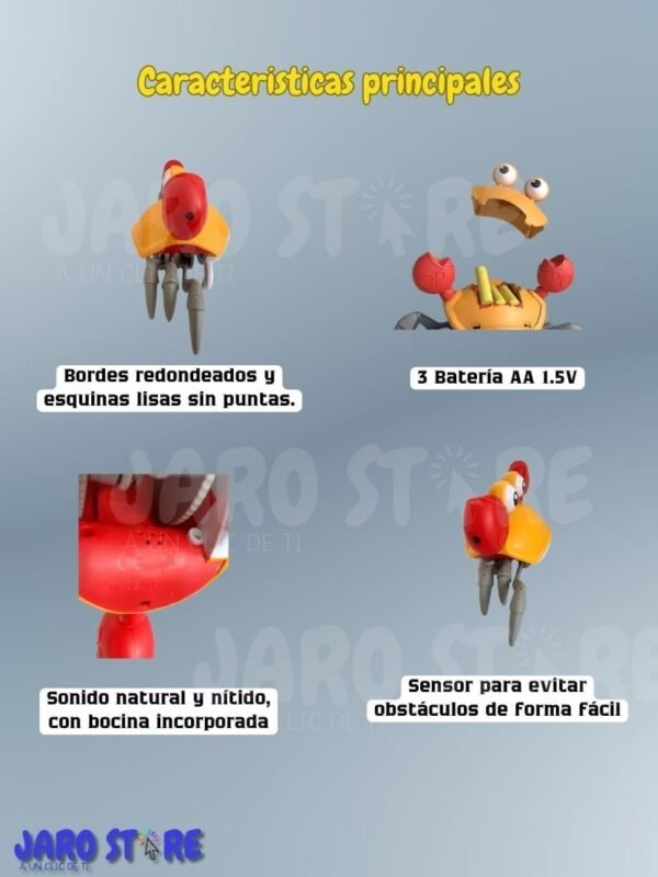 Cangrejo de juguete tummy time a pila