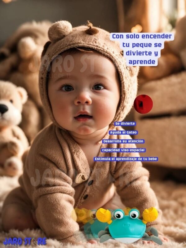 Cangrejo de juguete tummy time a pila