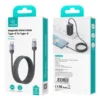 Cable Magnético Tipo C a Tipo C 60W Usams – Carga Rápida y Transferencia de Datos 480Mbps, 1 Metro, Antienredos