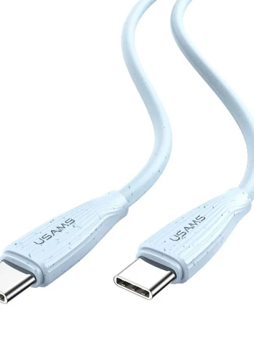 🔹 Cable de Carga Rápida Tipo C a C 60W Usams 1m – Transferencia de Datos y Carga para Laptop, Tablet y Celular