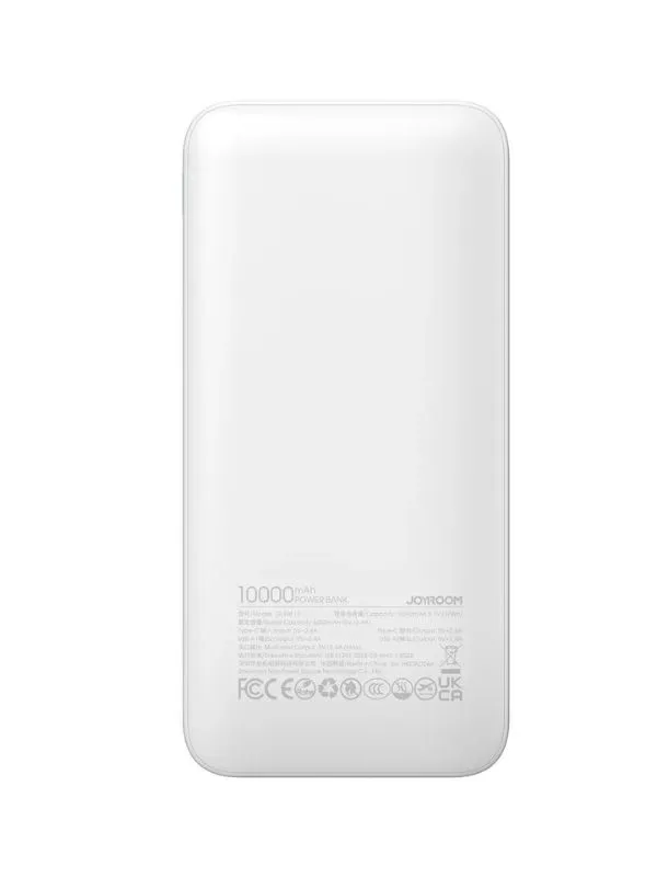 Power Bank Joyroom 10000mAh Carga Rápida | Compacto, 3 Salidas USB, Tipo C