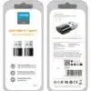 Empaque original del adaptador OTG Joyroom S-H152 con especificaciones de alta velocidad 5Gbps.
