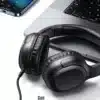 Audifonos diadema YG23 Usams conectado con cable auxiliar