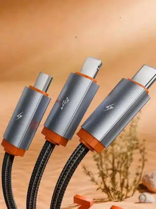 Cable 3 en 1 Toocki Carga Rápida 3.5A USB Tipo C