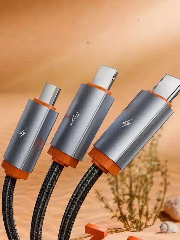 Cable 3 en 1 Toocki Carga Rápida 3.5A USB Tipo C