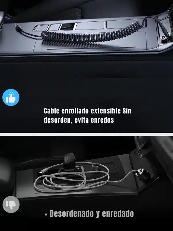 Cable lightning acordeon joyroom SA38-CL3 comparacion orden y desorden