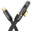 Cable de Carga Rápida Tipo C a C 100W PD con Conector en L – USAMS 1.2m / 2m