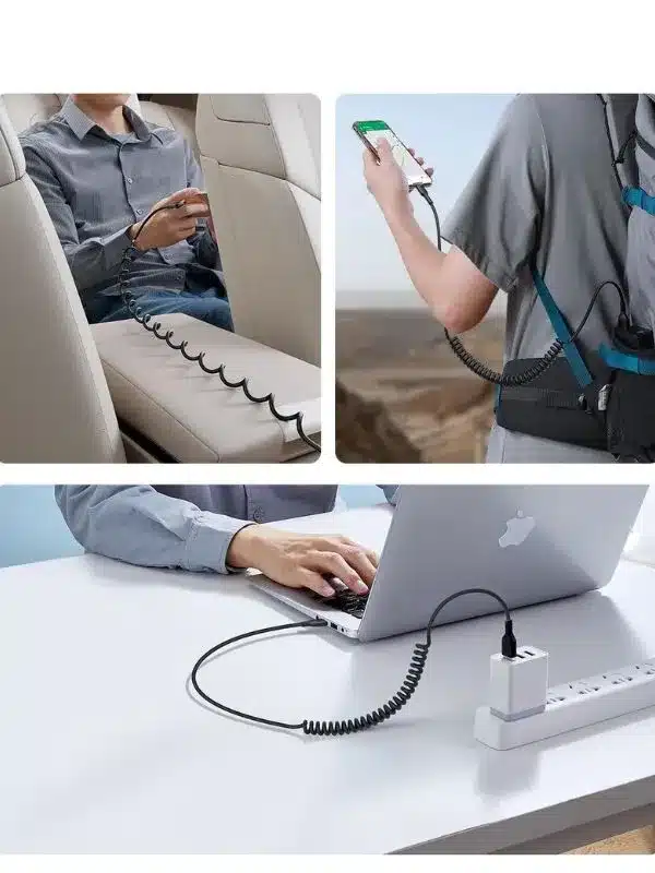 Cable Extensible USB A a Tipo C Joyroom | Retráctil, 1.5M, Alta Durabilidad, Ignífugo V1