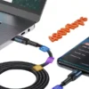 Cable Toocki Tipo C PD 100W 5A Carga Rápida de Alta Resistencia