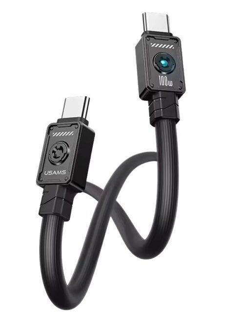 🔌 Cable de Carga Rápida Tipo C a C 100W Usams 1.2m – Transferencia de Datos 480Mbps, Resistente y Seguro