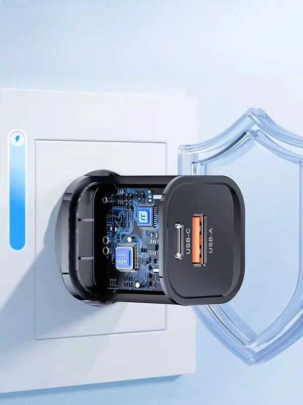 Toocki Cargador Rápido GaN 33W | QC3.0 + PD | USB-C & USB-A