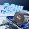 Toocki Cargador Rápido GaN 33W | QC3.0 + PD | USB-C & USB-A