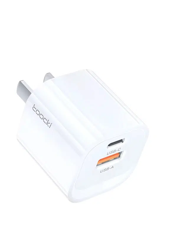 Toocki Cargador Rápido GaN 33W | QC3.0 + PD | USB-C & USB-A