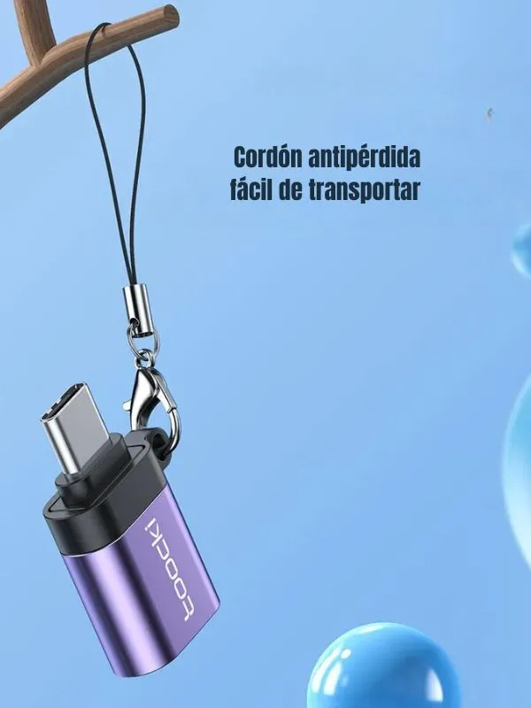 Adaptador OTG Lightning a USB Tipo C Toocki | Carga, Datos y OTG | USB 3.0 Alta Velocidad 5Gbps