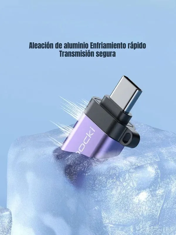 Adaptador OTG Lightning a USB Tipo C Toocki | Carga, Datos y OTG | USB 3.0 Alta Velocidad 5Gbps