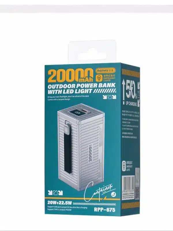 Power Bank Remax Container RPP-675 20000mAh con Luz LED