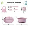 Set 6p de Platos de Silicona para Bebé – Grado Alimenticio, Libre de BPA y Fácil de Llevar