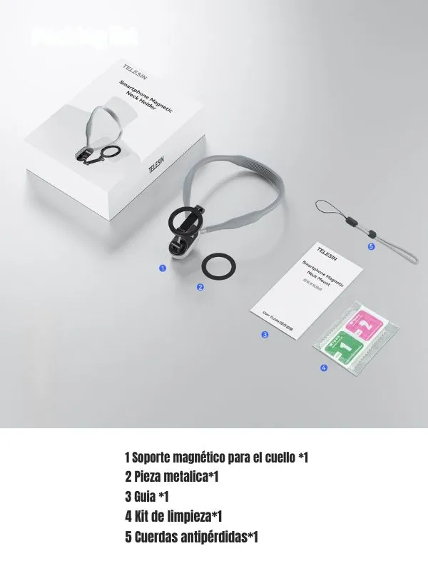 Soporte Magnético para cuello POV Celular Telesin | Grabación Manos Libres para Cuello con MagSafe Ajustable