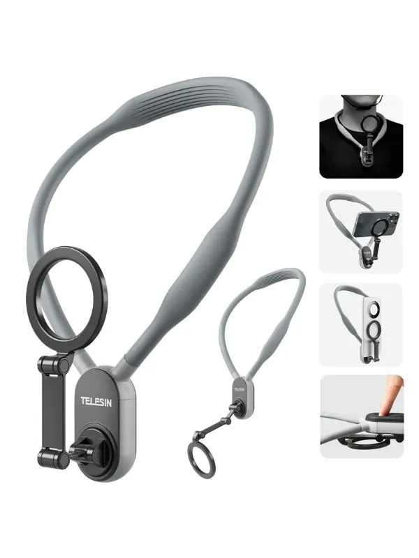 Soporte Magnético para cuello POV Celular Telesin | Grabación Manos Libres para Cuello con MagSafe Ajustable