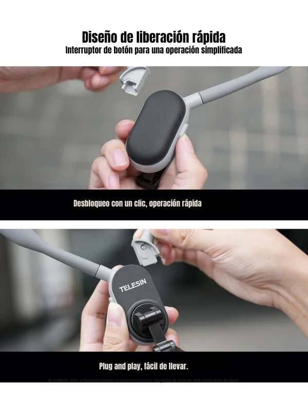Soporte Magnético para cuello POV Celular Telesin | Grabación Manos Libres para Cuello con MagSafe Ajustable