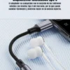 Adaptador audífonos 3.5mm a USB Tipo C de 12mm Toocki  – Sonido Hi-Fi, Cable Trenzado, Compatible con Todos los Dispositivos USB-C