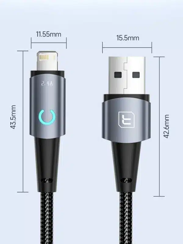 ⚡ Cable Toocki USB-A a Lightning – 2.4A de Carga Rápida con Indicador LED