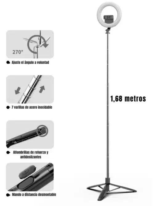 Tripode para celular con control bluetooth marca USAMS
