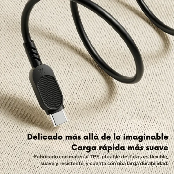 Cable Toocki USB-A a Type-C con material TPE flexible trenzado