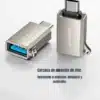 adaptador OTG de USB a Tipo C Joyroom S-H151 aleacion zinc
