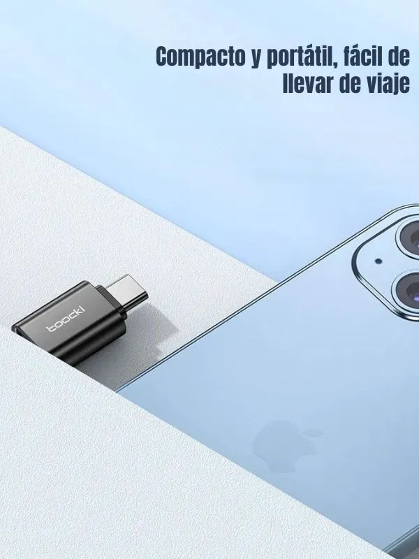 Adaptador OTG Tipo C a Lightning para iPhone | Transferencia Rápida USB 3.0 – Toocki