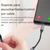Adaptador tipo C a 3.5 mm con soporte para llamadas y control por cable